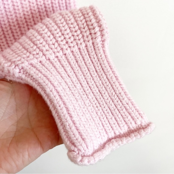 BOGO! J. Crew Cotton Rollneck Sweater Chunky Knit Ballet Pink Size Small - Picture 7 of 9